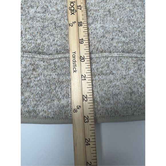 Anthro Thread & Supply Flees Knitted Hoodie 1/4 zipper Cream Teddy Lined Size S - Picture 10 of 15